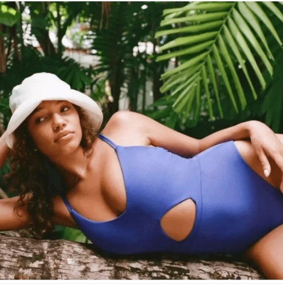 NWT Andie The Samoa One Piece Bathing Suit Lapis SMALL blue purple violet - Picture 3 of 8